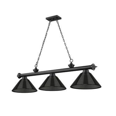 Z-Lite Cordon Three Light Billiard - 2306-3-BILL-ARCSHADE 53
