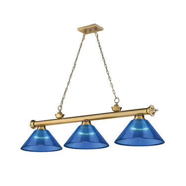 Z-Lite Cordon Three Light Billiard - 2306-3-BILL-ARCSHADE 55