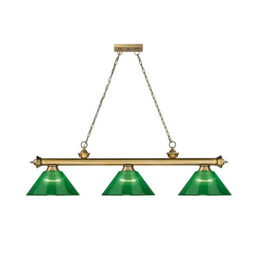 Z-Lite Cordon Three Light Billiard - 2306-3-BILL-ARCSHADE 62