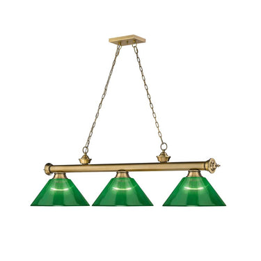 Z-Lite Cordon Three Light Billiard - 2306-3-BILL-ARCSHADE 63