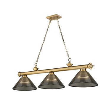 Z-Lite Cordon Three Light Billiard - 2306-3-BILL-ARCSHADE 67