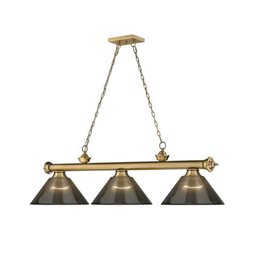 Z-Lite Cordon Three Light Billiard - 2306-3-BILL-ARCSHADE 69