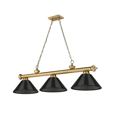 Z-Lite Cordon Three Light Billiard - 2306-3-BILL-ARCSHADE 71