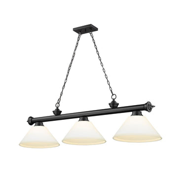 Z-Lite Cordon Three Light Billiard - 2306-3-BILL-ASHADE 45