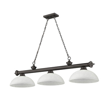 Z-Lite Cordon Three Light Billiard - 2306-3-BILL-DSHADE 45