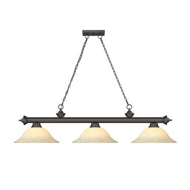 Z-Lite Cordon Three Light Billiard - 2306-3-BILL-GL16SHADE 16