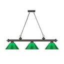Z-Lite Cordon Three Light Billiard - 2306-3-BILL-PSHADE 45
