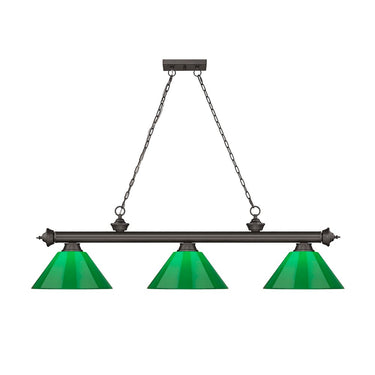 Z-Lite Cordon Three Light Billiard - 2306-3-BILL-PSHADE 45