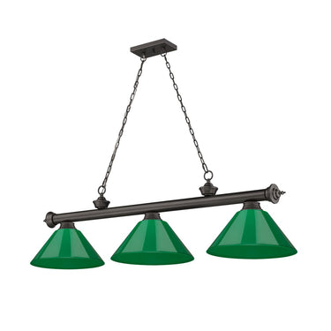 Z-Lite Cordon Three Light Billiard - 2306-3-BILL-PSHADE 48