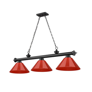 Z-Lite Cordon Three Light Billiard - 2306-3-BILL-PSHADE 55