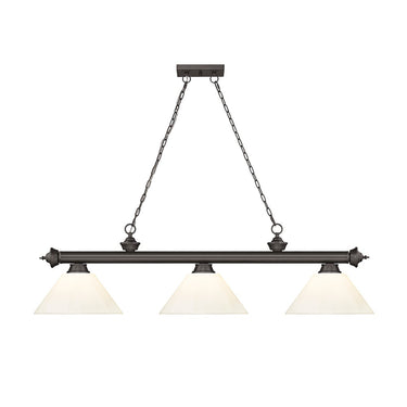 Z-Lite Cordon Three Light Billiard - 2306-3-BILL-PSHADE 58