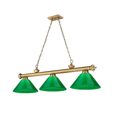 Z-Lite Cordon Three Light Billiard - 2306-3-BILL-PSHADE 80