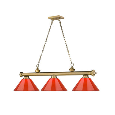 Z-Lite Cordon Three Light Billiard - 2306-3-BILL-PSHADE 88