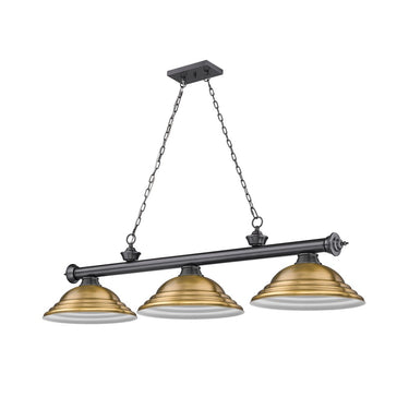 Z-Lite Cordon Three Light Billiard - 2306-3-BILL-STSHADE 70