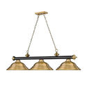 Z-Lite Cordon Three Light Billiard - 2306-3-BILL-STSHADE 110
