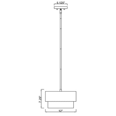 Z-Lite Counterpoint 12" 1 Light Pendant 7