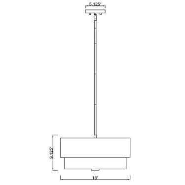 Z-Lite Counterpoint 18" 3 Light Pendant 7
