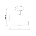 Z-Lite Counterpoint 2 Light Semi Flush Mount 7