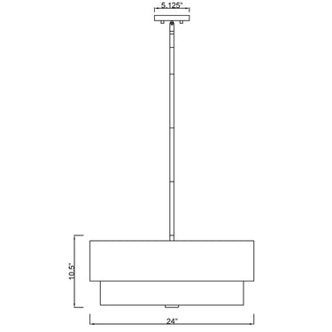Z-Lite Counterpoint 24" 5 Light Chandelier 7