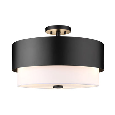 Z-Lite Counterpoint 3 Light Semi Flush Mount 