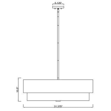 Z-Lite Counterpoint 31.5" 6 Light Chandelier 7