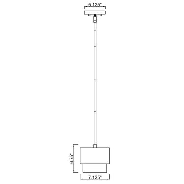 Z-Lite Counterpoint 7.25" 1 Light Pendant in Modern Gold Finish 7