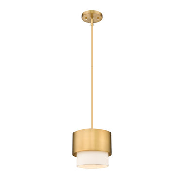Z-Lite Counterpoint 7.25" 1 Light Pendant in Modern Gold Finish 