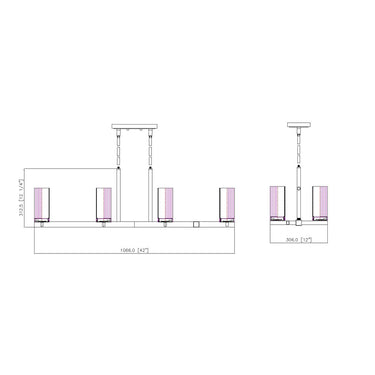 Z-Lite Danica 12" 8 Light Linear Chandelier 7