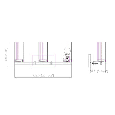 Z-Lite Danica 3 Light Vanity Wall Sconce 7