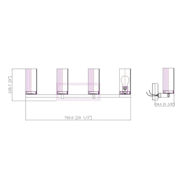 Z-Lite Danica 4 Light Vanity Wall Sconce 7