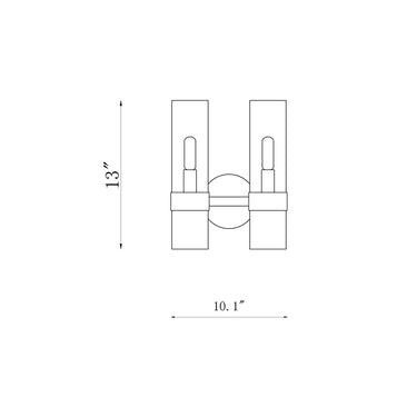 Z-Lite Datus 2 Light Wall Sconce 7