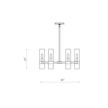 Z-Lite Datus 26" 6 Light Chandelier 7