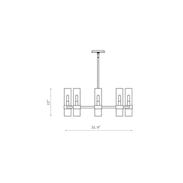 Z-Lite Datus 32" 8 Light Chandelier 7