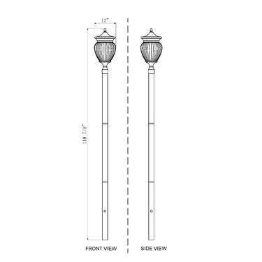 Z-Lite Davina 119.25" High 4 Light Outdoor Post Mounted Fixture image 7