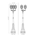 Z-Lite Davina 120.25" High 4 Light Outdoor Post Mounted Fixture image 7