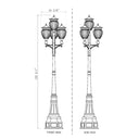 Z-Lite Davina 130.75" 4 Light Outdoor Post Mounted Fixture image 6
