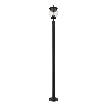 Z-Lite Davina 3 Light 94" High Outdoor Post Mounted Fixture - 5016PHMR-5012P-BK 1
