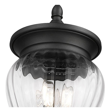 Z-Lite Davina 3 Light 94" High Outdoor Post Mounted Fixture - 5016PHMR-5012P-BK 3