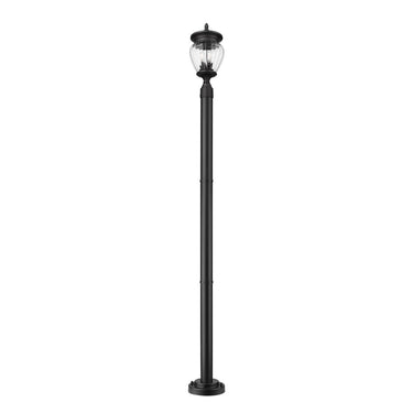 Z-Lite Davina 3 Light 94" High Outdoor Post Mounted Fixture - 5016PHMR-5012P-BK 4