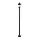 Z-Lite Davina 3 Light 94" High Outdoor Post Mounted Fixture - 5016PHMR-5012P-BK 
