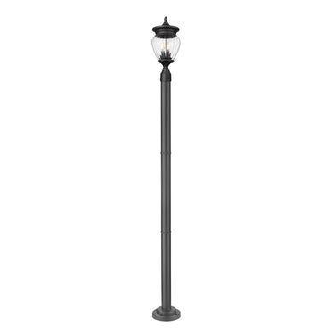 Z-Lite Davina 3 Light 94" High Outdoor Post Mounted Fixture - 5016PHMR-567P-BK 2