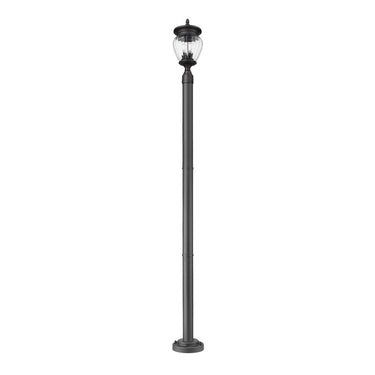 Z-Lite Davina 3 Light 94" High Outdoor Post Mounted Fixture - 5016PHMR-567P-BK 4