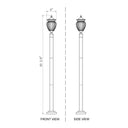 Z-Lite Davina 3 Light 94" High Outdoor Post Mounted Fixture - 5016PHMR-567P-BK 7