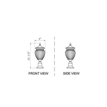 Z-Lite Davina 3 Light Outdoor Pier Mounted Fixture - 5016PHMR-553PM-BK 7