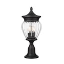 Z-Lite Davina 3 Light Outdoor Pier Mounted Fixture - 5016PHMR-553PM-BK 