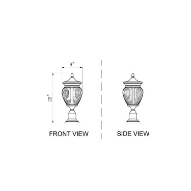 Z-Lite Davina 3 Light Outdoor Pier Mounted Fixture image 7