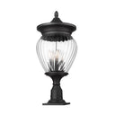 Z-Lite Davina 4 Light 12"" Outdoor Pier Mounted Fixture - 5016PHBR-533PM-BK 1