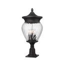 Z-Lite Davina 4 Light 12"" Outdoor Pier Mounted Fixture - 5016PHBR-533PM-BK 2