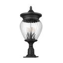 Z-Lite Davina 4 Light 12"" Outdoor Pier Mounted Fixture - 5016PHBR-533PM-BK 4