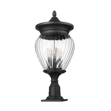 Z-Lite Davina 4 Light 12"" Outdoor Pier Mounted Fixture - 5016PHBR-533PM-BK 4